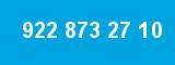 922 873 27 10 922 873 27 10
